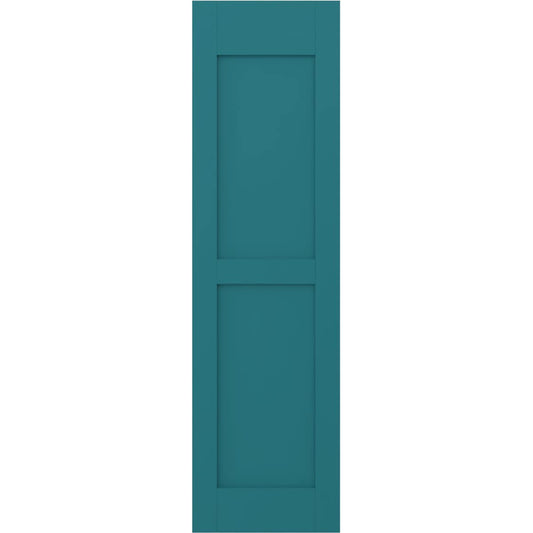 Ekena Millwork 15-in W x 67-in H Antigua Paintable/Stainable Flat panel Wood Exterior Shutters ( 2 -Pack )