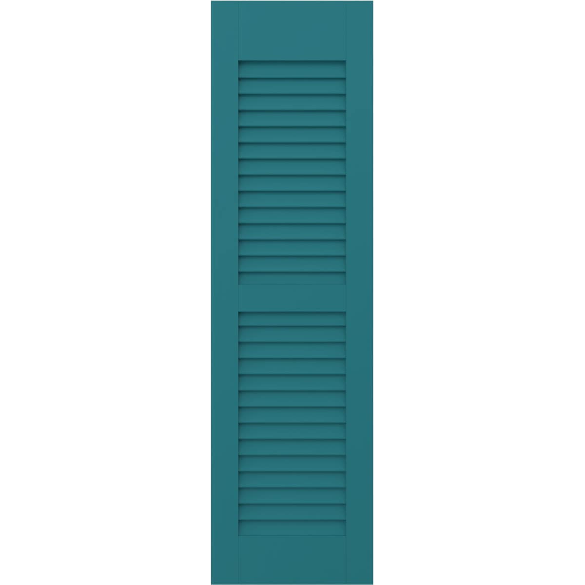 Ekena Millwork 18-in W x 78-in H Antigua Paintable/Stainable Louvered Wood Exterior Shutters ( 2 -Pack )