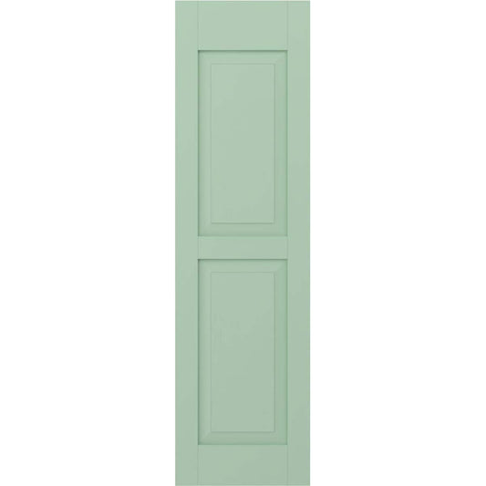Ekena Millwork 15-in W x 79-in H Seaglass Raised panel Wood Exterior Shutters ( 2 -Pack )