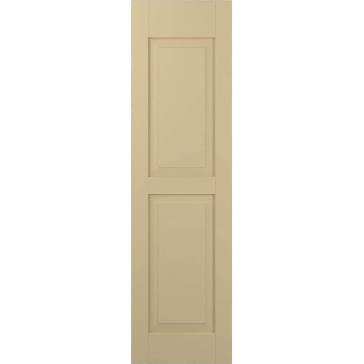 Ekena Millwork 18-in W x 60-in H Natural Twine Raised panel Wood Exterior Shutters ( 2 -Pack )