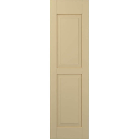 Ekena Millwork 18-in W x 60-in H Natural Twine Raised panel Wood Exterior Shutters ( 2 -Pack )
