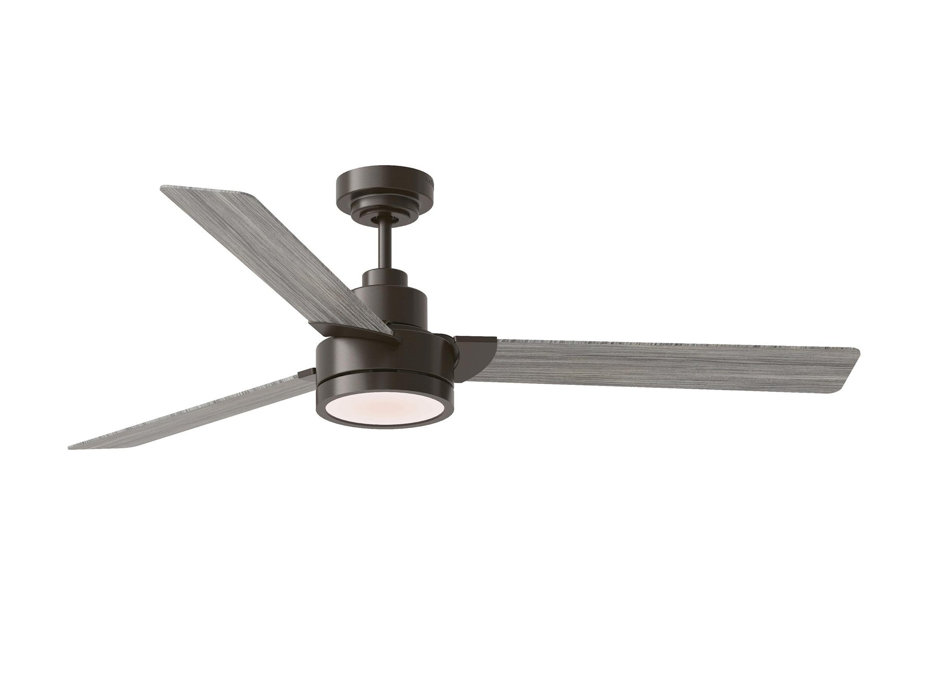 Generation Lighting Jovie 58-in Integrated LED Aged Pewter with Light Grey Weathered Oak Blades Propeller Ceiling Fan With Light ( 3 -Blade )