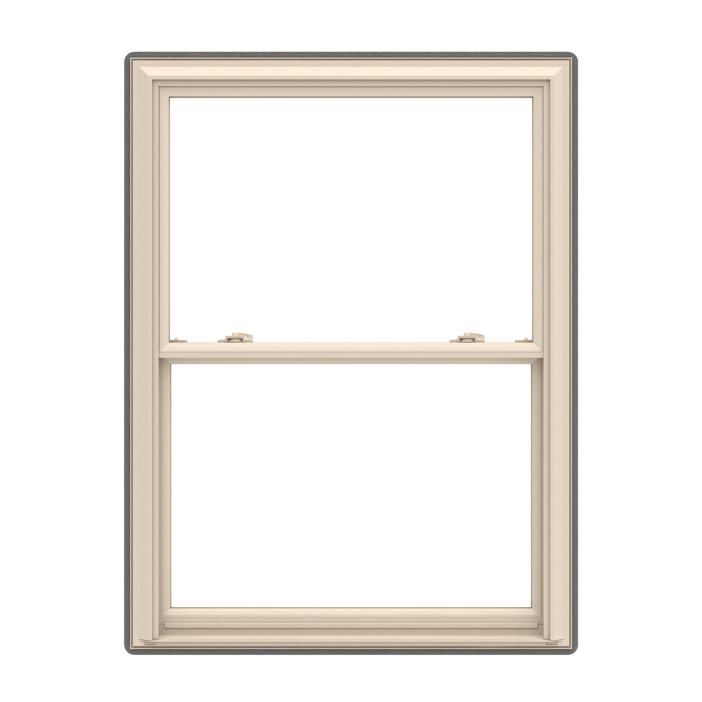 Pella 150 Series 33-1/2-in x 61-1/2-in Almond Exterior Almond Interior Vinyl Replacement Double Hung Window Low-E argon Double Pane Glass (Full Screen Included)