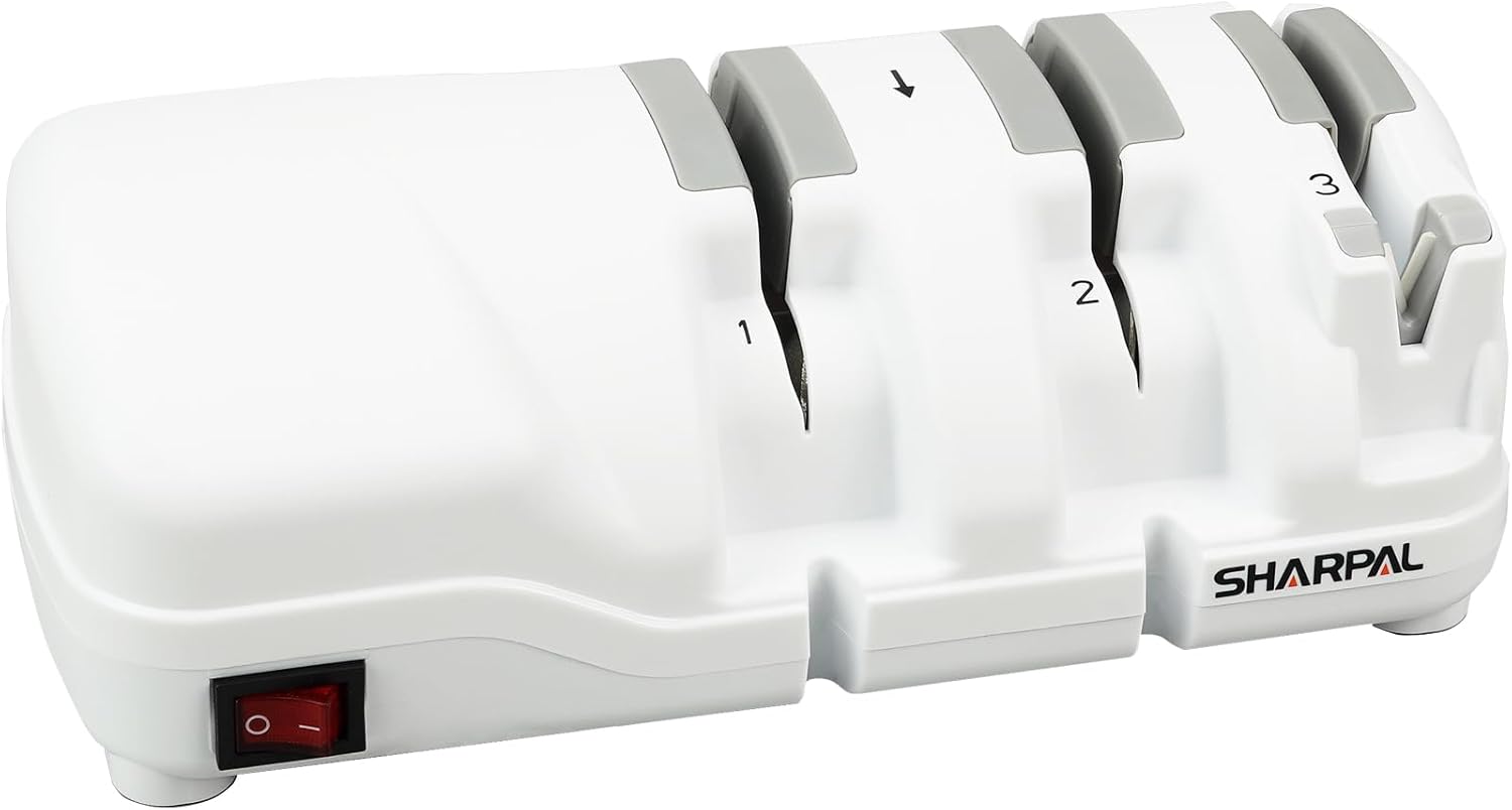 SHARPAL 198H Electric Knife Sharpener, Premium Durable Monocrystalline Diamond Wheels, Professional Knife Sharpening for All Knives–Japanese, Chef's, and Pocket Knives, Quick & Effortless Razor-Sharp