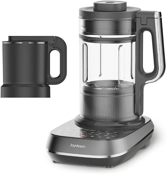 Joydeem Soymilk Maker Machine, Heated Blender with Grind Cup, Low Noise Variable Frequency Brushless Motor, 1.75L Capacity, Black, JD-B1Pro