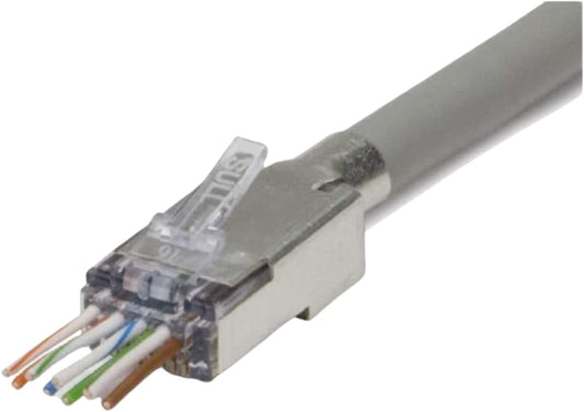 Platinum Tools Ezex48 Shielded RJ45 External Ground Connector 50/Jar Accessory Box (202052J)