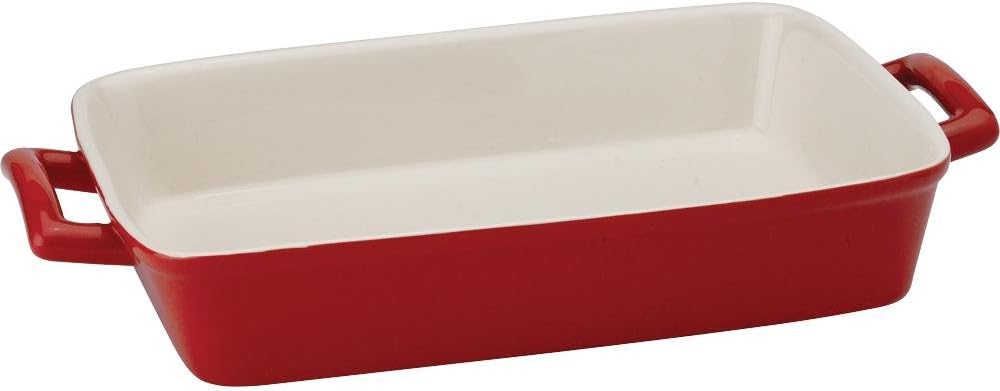 Mrs. Anderson\u2019s Baking Oblong Rectangular Baking Dish Roasting Lasagna Pan, Ceramic, Rose, 13-Inches x 9-Inches x 2.5-Inches