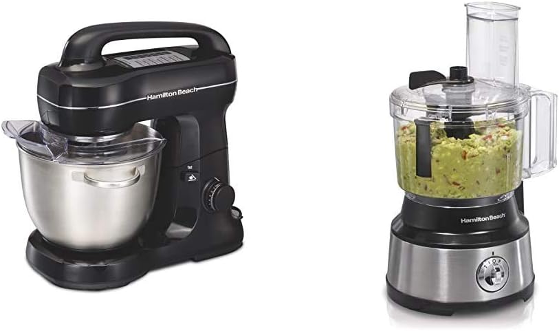 Hamilton Beach Stand Mixer & Food Processor Bundle | Mix, Chop & Puree with Ease
