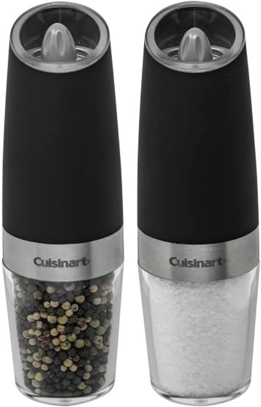 Cuisinart CSS-2424 Gravity Salt and Pepper Spice Mill with Blue LED Light, 2\/3 Cup Capacity