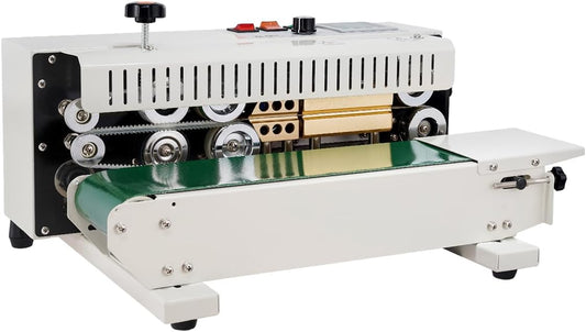VEVOR Continuous Bag Band Sealing Machine, 0.24-0.47 in\/6-12 mm Seal Width, Horizontal Band Sealer Machine with Digital Temperature Control, Carbon Steel Bag Sealer for 0.02-0.8 mm Plastic Bags Films
