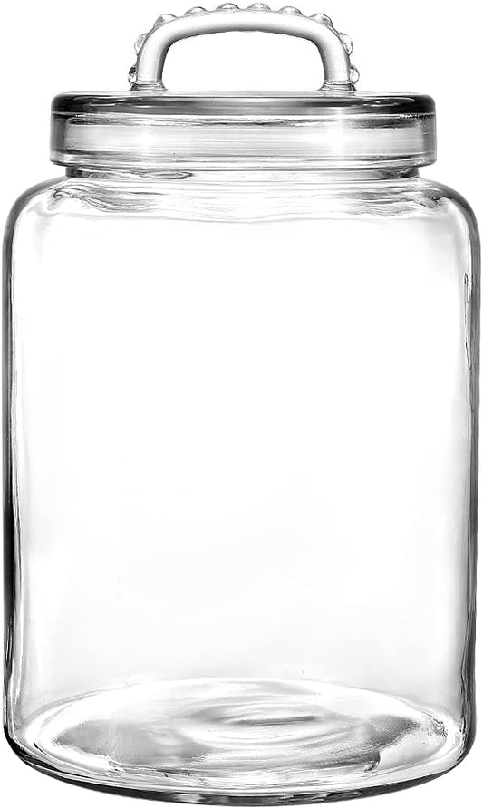 3 Gallon Glass Jar with Lid, Wide Mouth Large Glass Canister with lid, Super Large Cookie Jar for Food Storage, Sugar, Flour, Cookies,Dog Treats