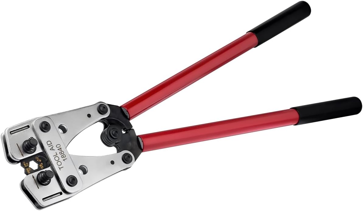 SG Tool Aid SGT18840 Terminal Crimper with Rotating Die Set for 8-4/0 AWG Uninsulated Terminals