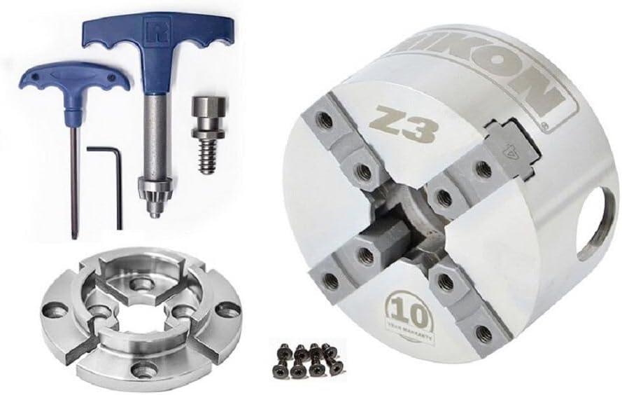 4-Jaw Lathe Chuck - Insert Version by RIKON