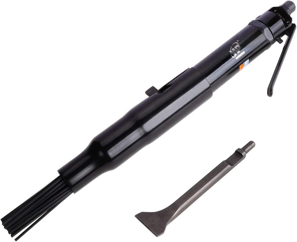 Needle Scaler,WORKPAD 19 Needles, Standard Duty Needle Scaler with 1-Piece Wide Angle Chisel Set, Pneumatic Tools