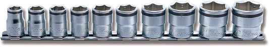 Ko-ken RS3450M/10 3/8 Sq. Dr. Socket set 10mm-22mm Nut Grip 250mm 10 pieces