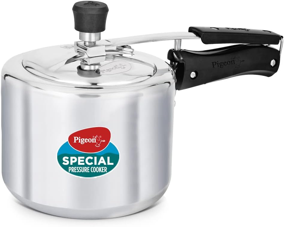 Pigeon by Stovekraft Non Induction Base Aluminium Inner Lid Pressure Cooker, 14459 (3 L, Silver)