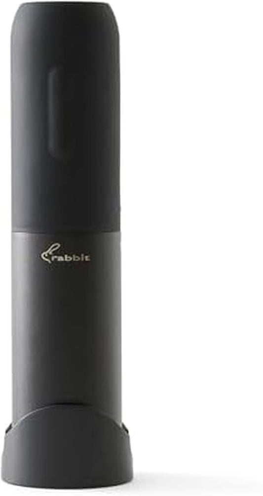 Rabbit Compact Electric Corkscrew Wine Bottle Opener, Black, 10.75 Inch