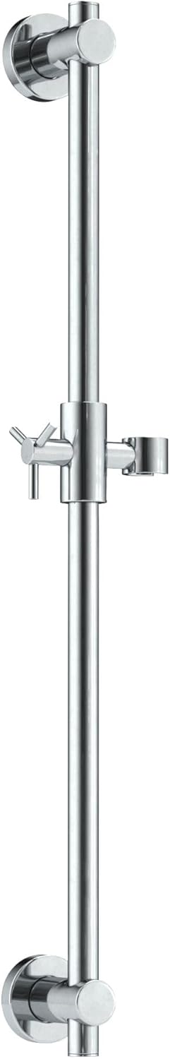 HammerHead Showers® Solid Metal 27.5 Inch Shower Slide Bar for Hand Held Shower Heads, Chrome | Adjustable Height Showerhead with Hose Rail System | Easily Adjust Height & Angle of Handshower