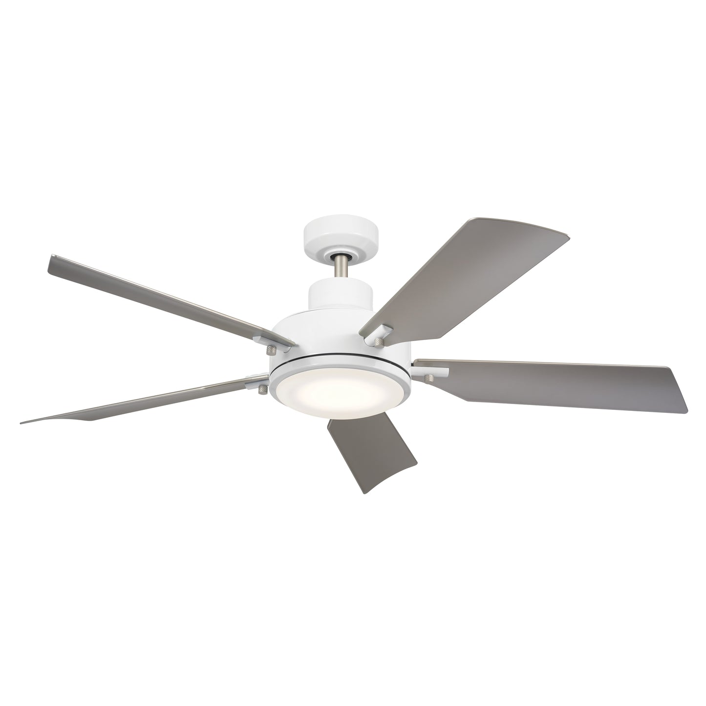 Kichler Guardian 56-in Integrated LED White with Silver Blades Ceiling Fan With Light - Remote Included ( 5 -Blade )