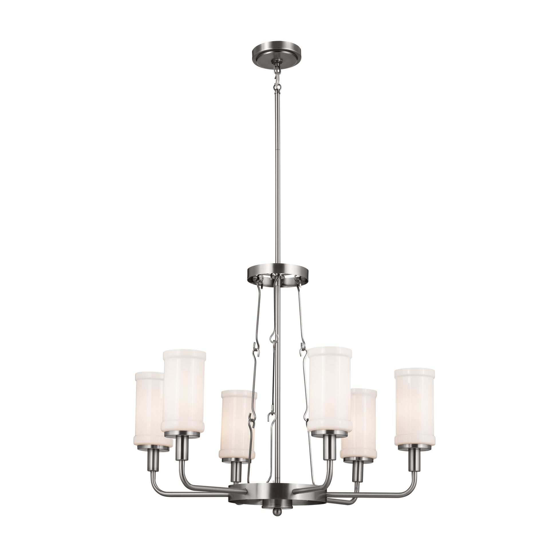 Kichler Vetivene 6 -Light Pewter Farmhouse For Use in Bedrooms, Dining Rooms, Foyers, Kitchens, Living Rooms Chandelier 5265490