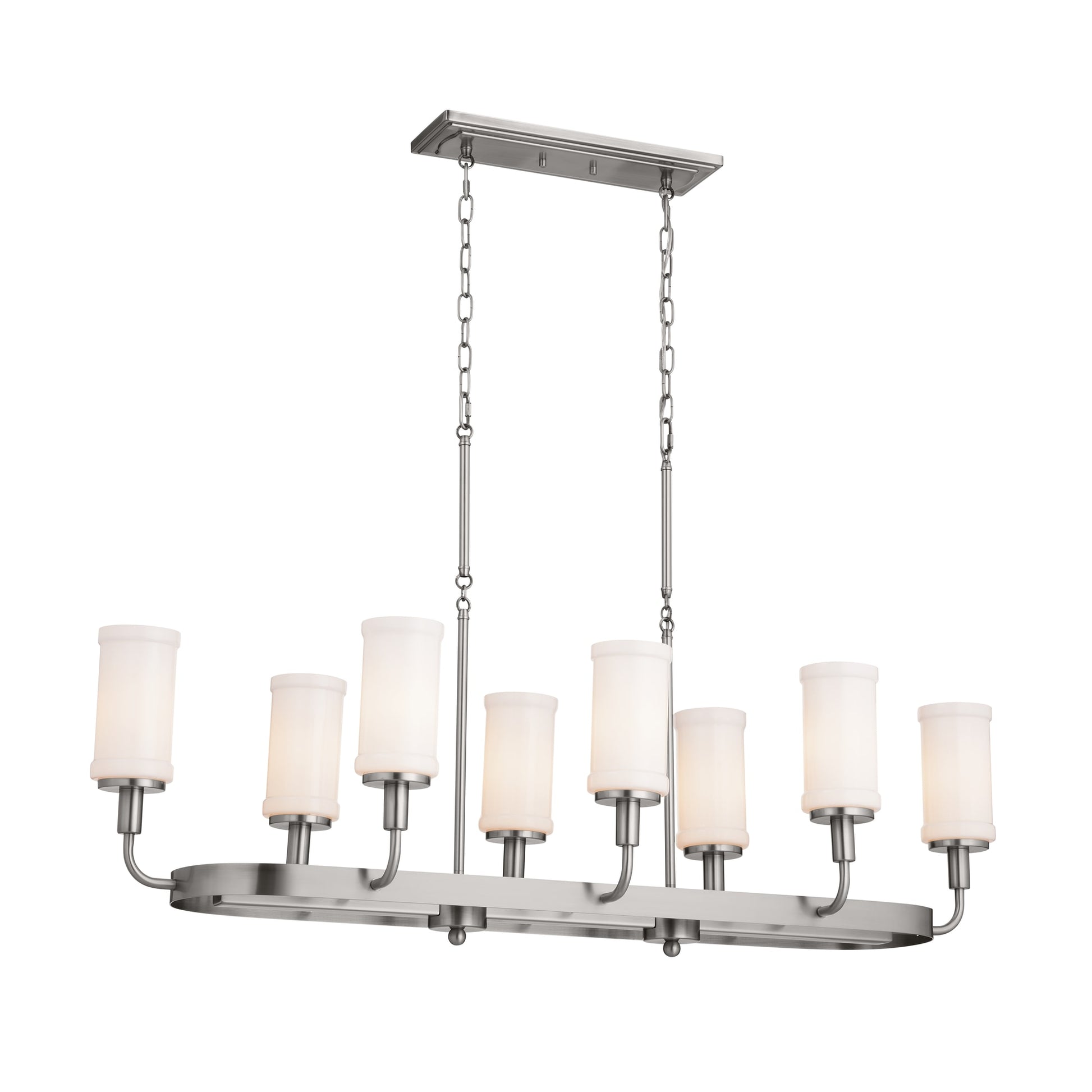 Kichler Vetivene 8 -Light Pewter Farmhouse For Use in Bedrooms, Dining Rooms, Foyers, Kitchens, Living Rooms Chandelier 5265518
