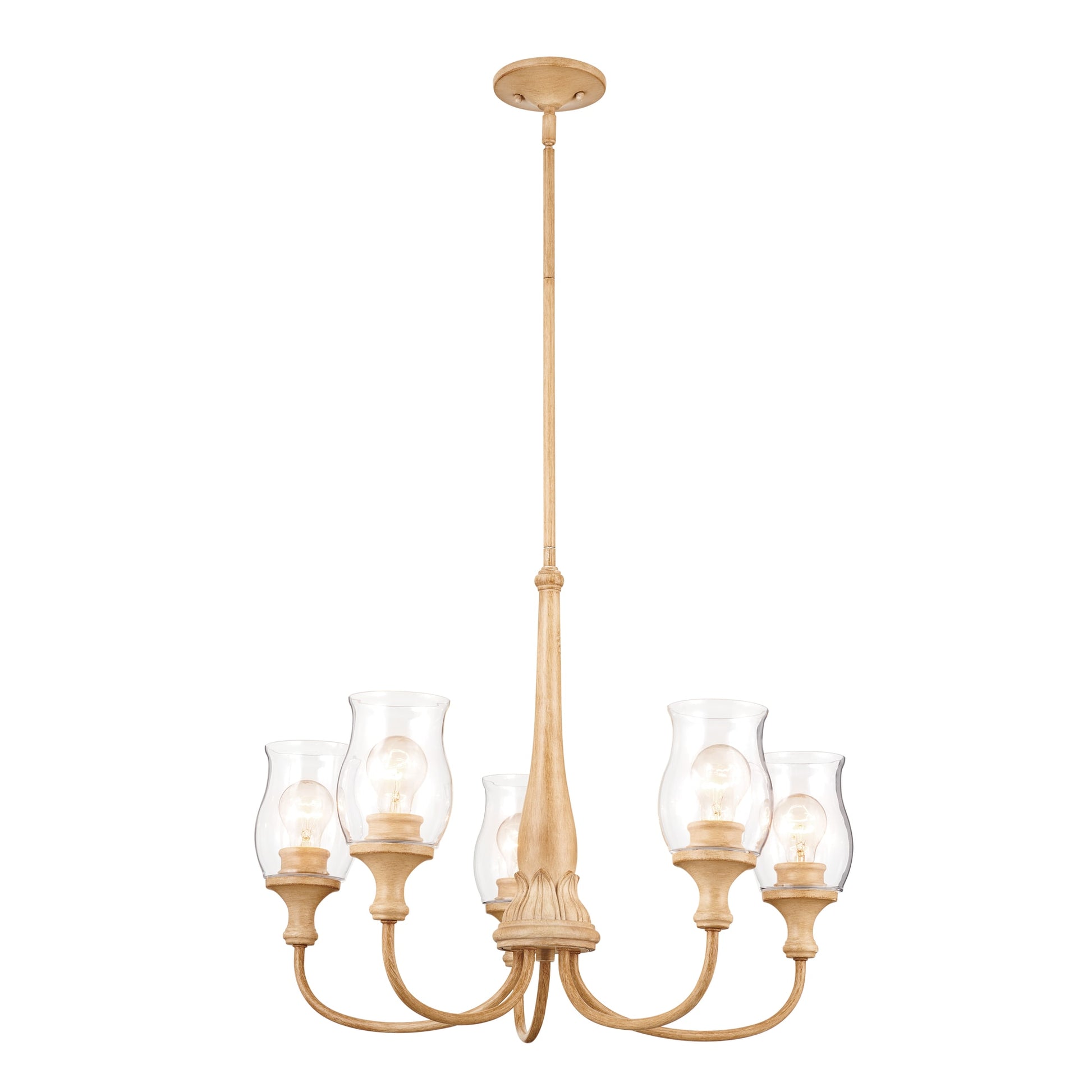 Kichler Melis 5 -Light Brown Farmhouse For Use in Bedrooms, Dining Rooms, Foyers, Kitchens, Living Rooms Chandelier 5265506