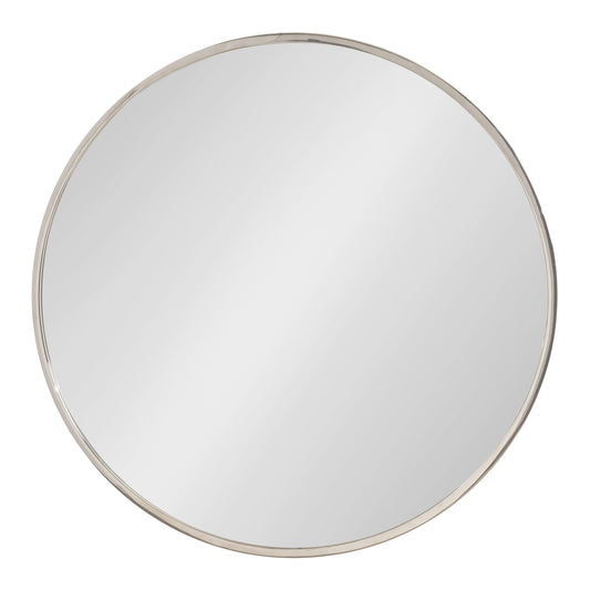 Kate and Laurel 28.00-in W x 28.00-in H Round Silver Framed Wall Mirror