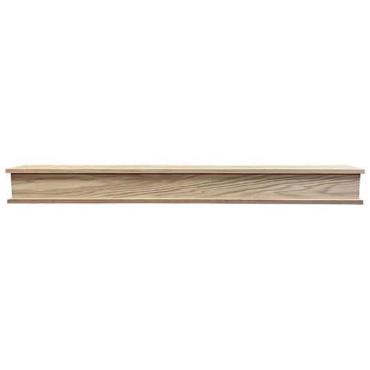 Mantels Direct 72-in W x 6-in H x 6-in D Unfinished Oak Hollow Traditional Fireplace Mantel CHANDLER-72X6-RO-UN