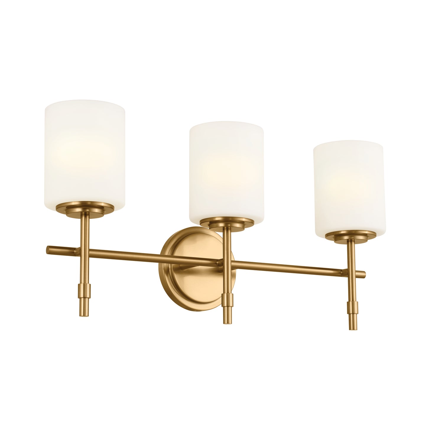 Kichler Ali 23.25-in 3 -Light Brushed Gold Traditional Vanity light 5269672
