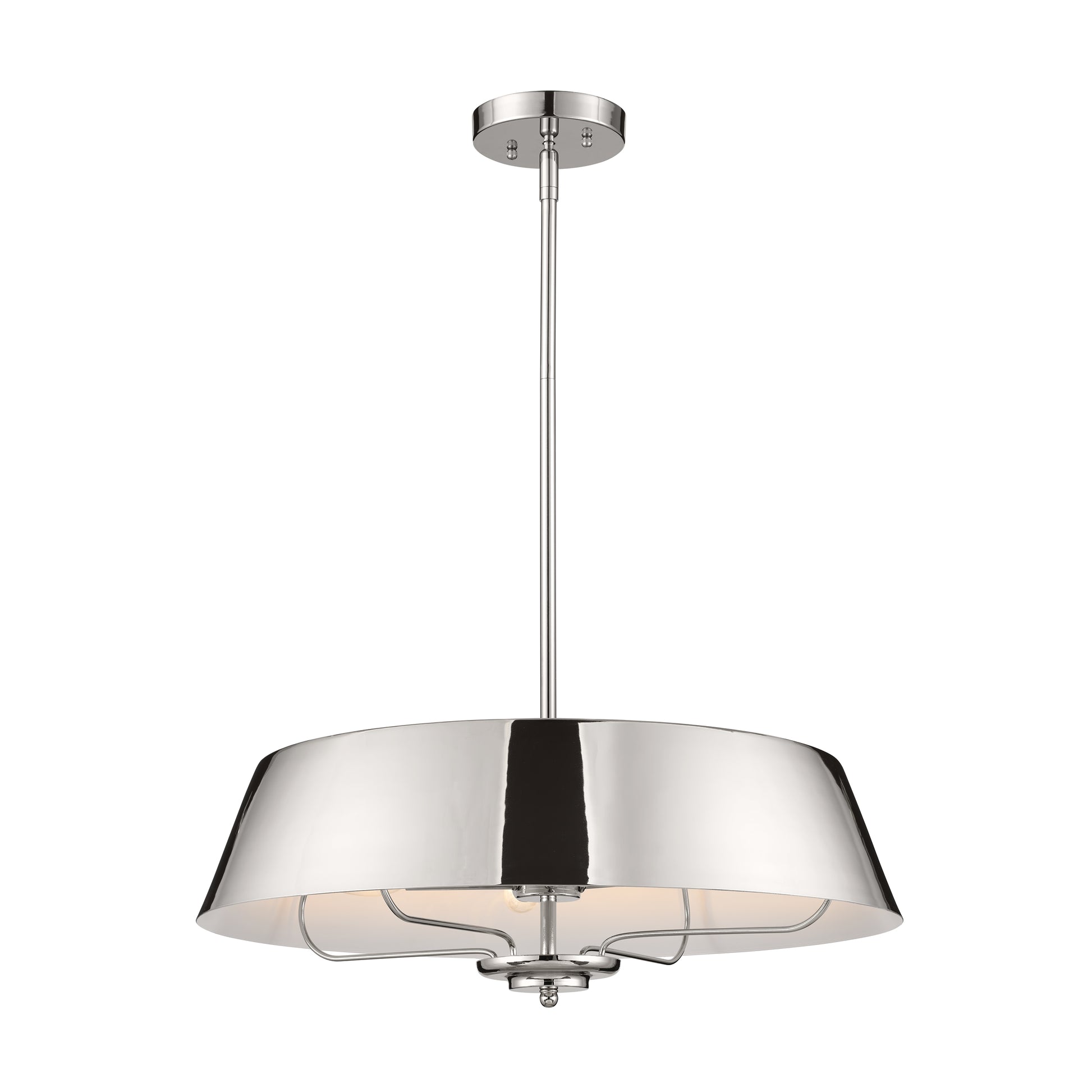 Kichler Luella 4 -Light Polished Nickel Traditional Drum Medium Hanging Convertible pendant/Semi-flush 5269756