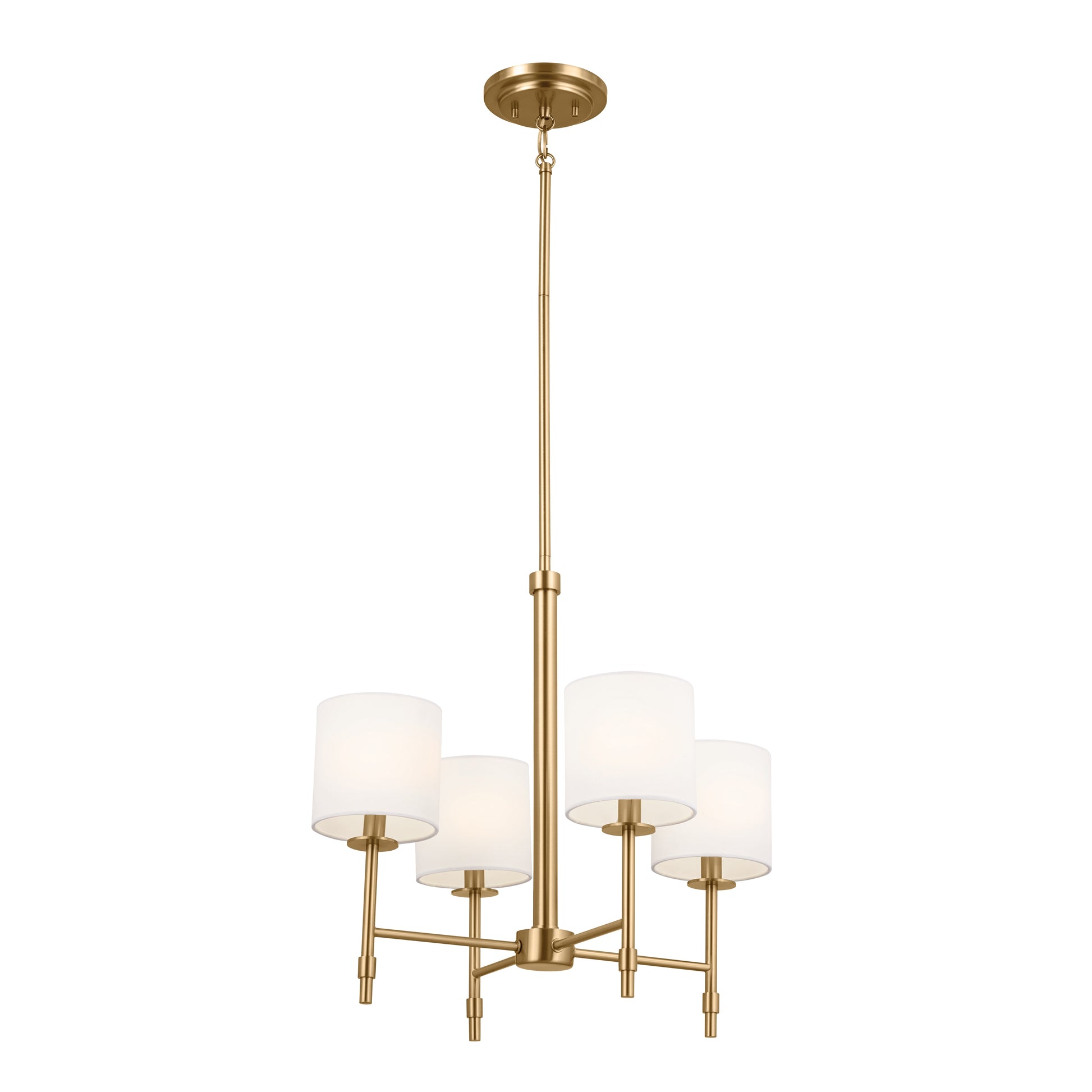 Kichler Ali 4 -Light Brushed Brass Traditional For Use in Bedrooms, Dining Rooms, Foyers, Kitchens, Living Rooms Chandelier 5269716