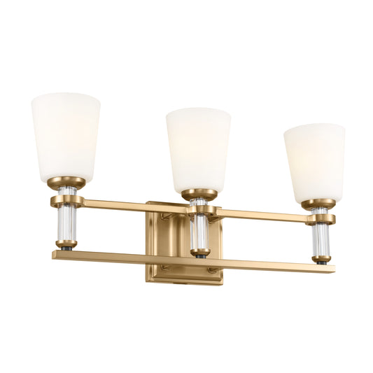 Kichler Rosalind 23.75-in 3 -Light Brushed Gold Traditional Vanity light 5269681