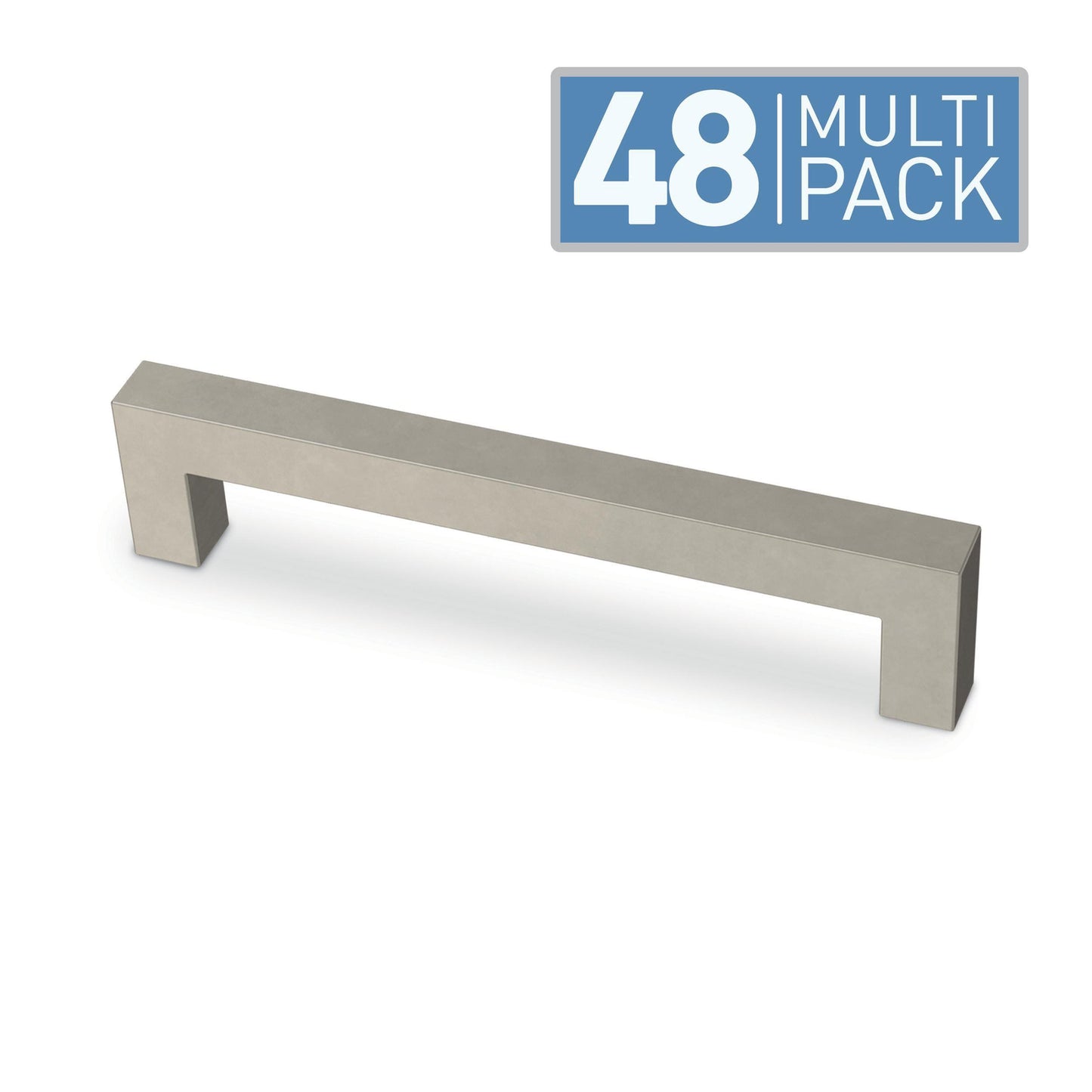 Brainerd Square 5-1/16-in (128Mm) Center to Center Satin Nickel Rectangular Bar Drawer Pulls (48-Pack) P41862W-SN-K4