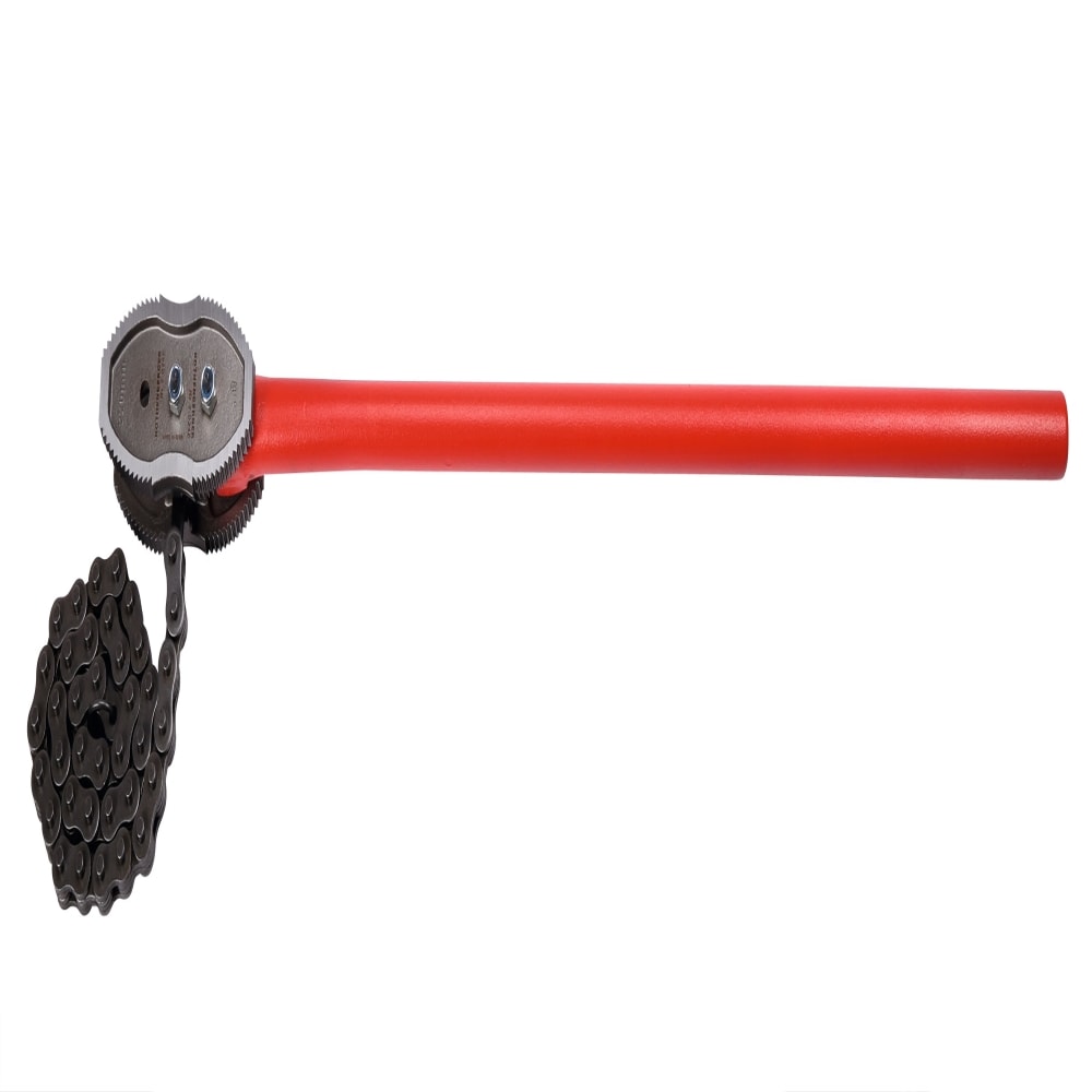 Rothenberger 6-in Steel Pipe Wrench - Adjustable, Double-Sided Toothed, Red Finish - Strong Chain, Adapts to All Pipe Shapes - 1 Piece 70245