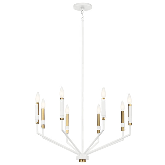 Kichler Armand 8 -Light White Modern/contemporary For Use in Bedrooms, Dining Rooms, Foyers, Kitchens, Living Rooms Chandelier 5271878