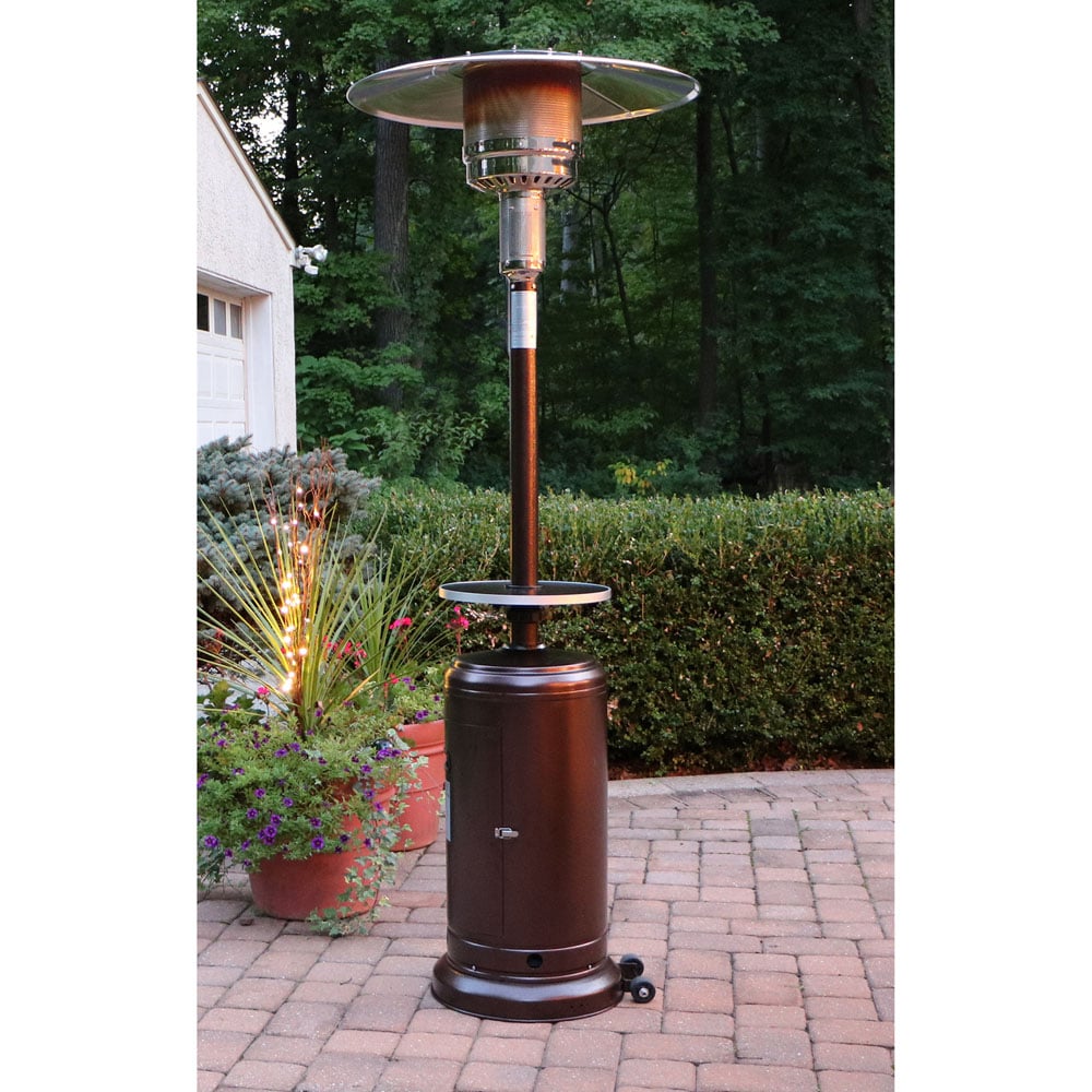 Hanover 48000 -BTU Hammered Bronze Steel Floorstanding Liquid propane Patio Heater