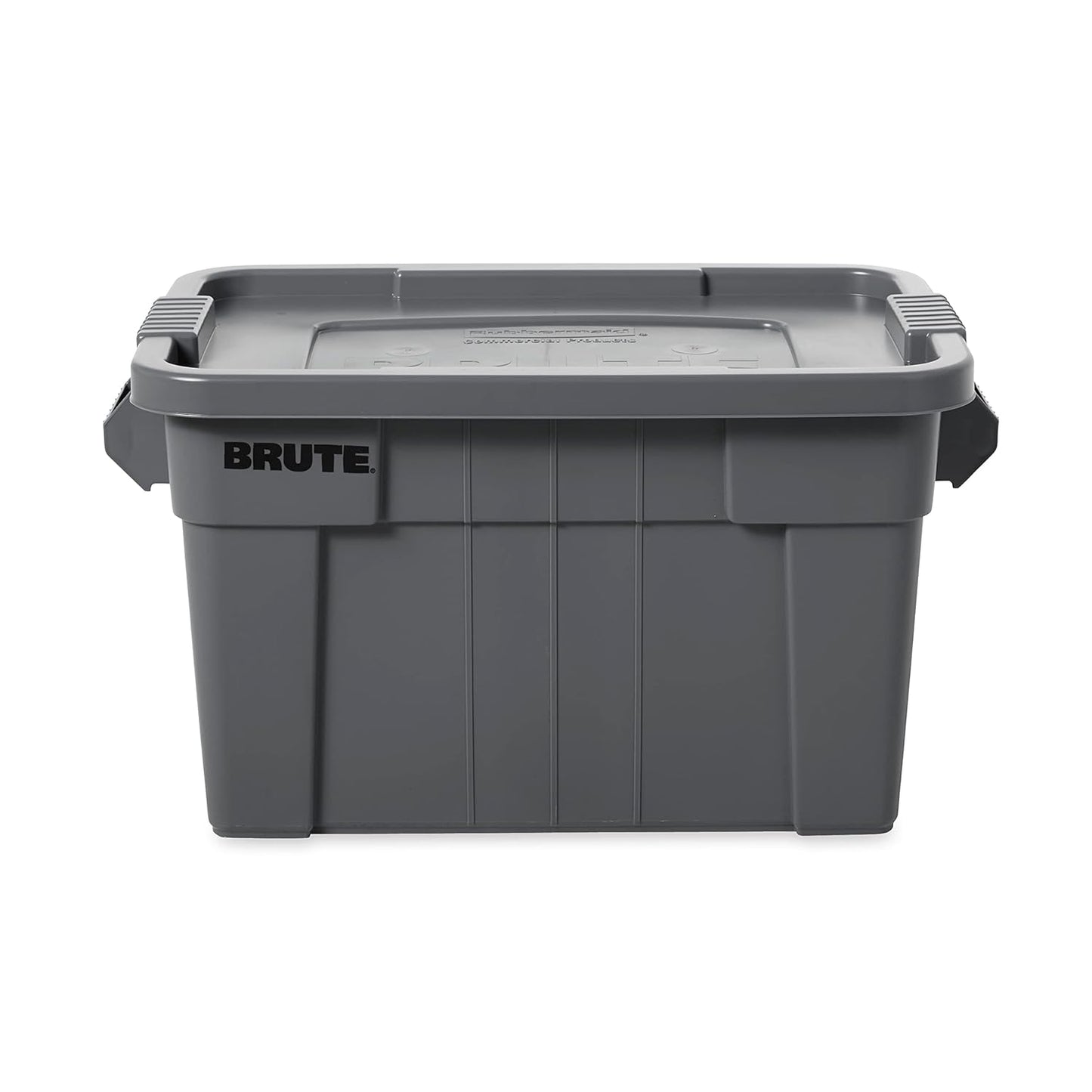 Rubbermaid Commercial Products BRUTE Tote Storage Bin with Lid, 20-Gallon, Gray, Rugged\/Reusable Boxes for Garage\/Moving\/Camping\/Basement Storage\/Kitchen\/Warehouse\/Outdoor, Pack of 1