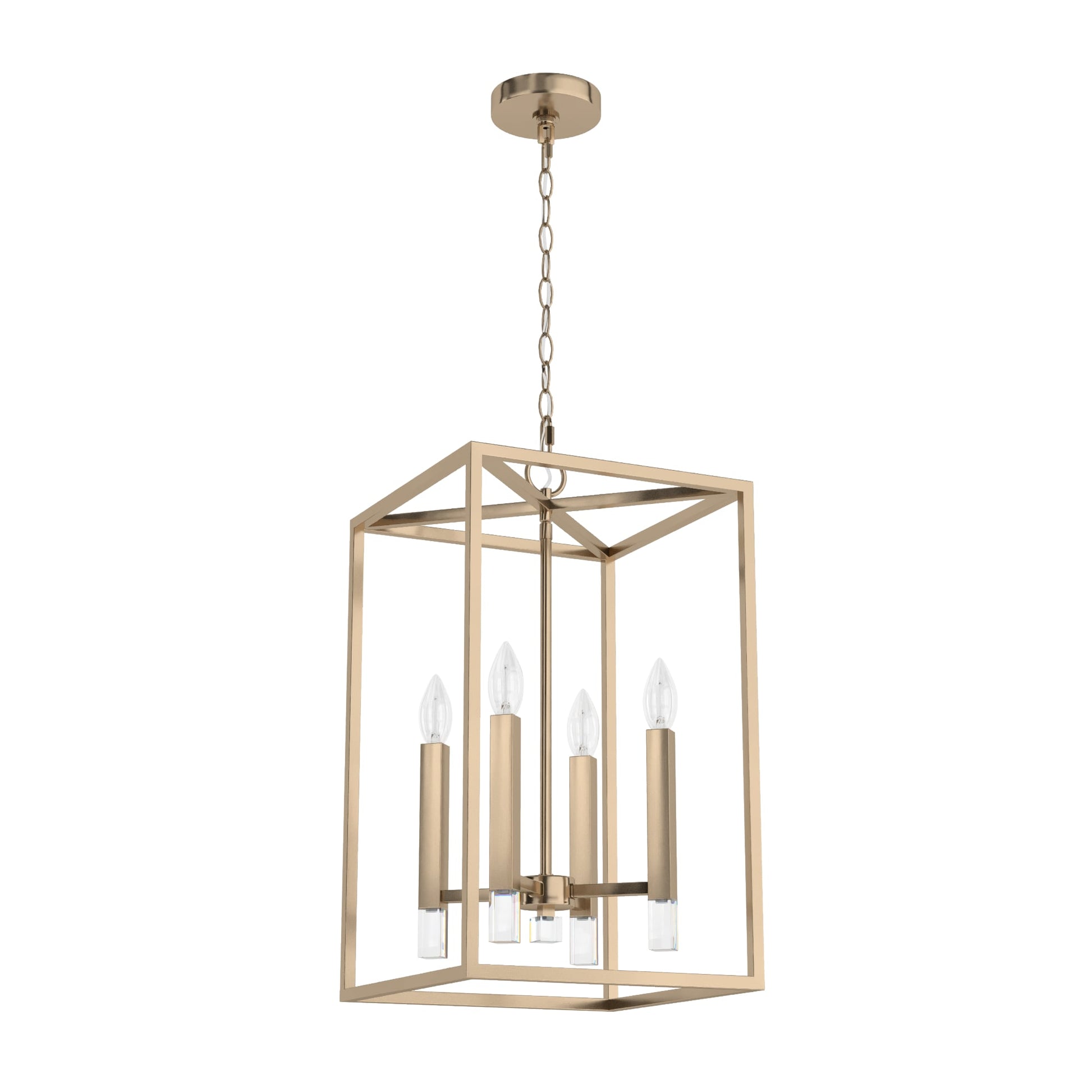 Hunter Sunjai 4 -Light Alturas Gold Traditional Lantern Medium Hanging Kitchen island light 5281638