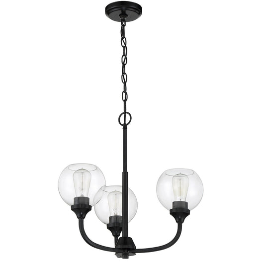 Craftmade Glenda 3 -Light Matte Black Traditional For Use in Bedrooms, Dining Rooms, Foyers, Living Rooms Chandelier 4827005