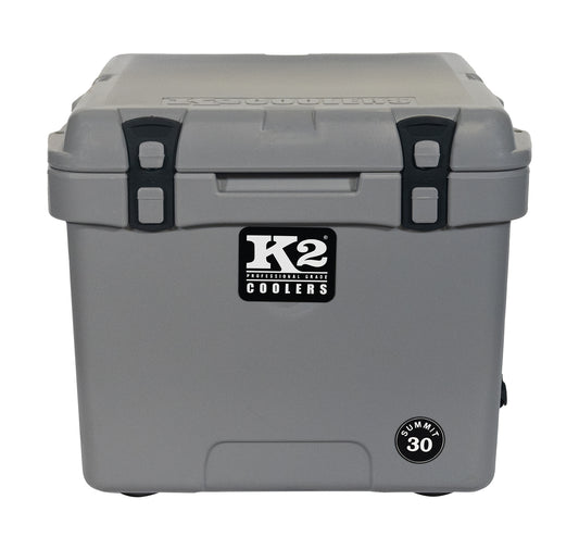 K2 Coolers Summit Steel Grey 30-Quart Insulated Personal Cooler S30G