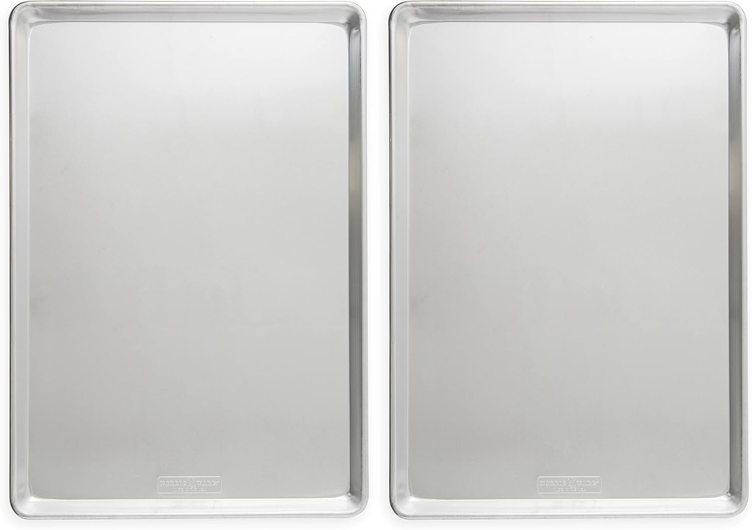 Nordic Ware Aluminum Full Size Sheet Pan 26 x 18 inches for commercial oven use, Full Sheet, 2-Pack (For Commercial Oven Use., Not for standard home ovens)