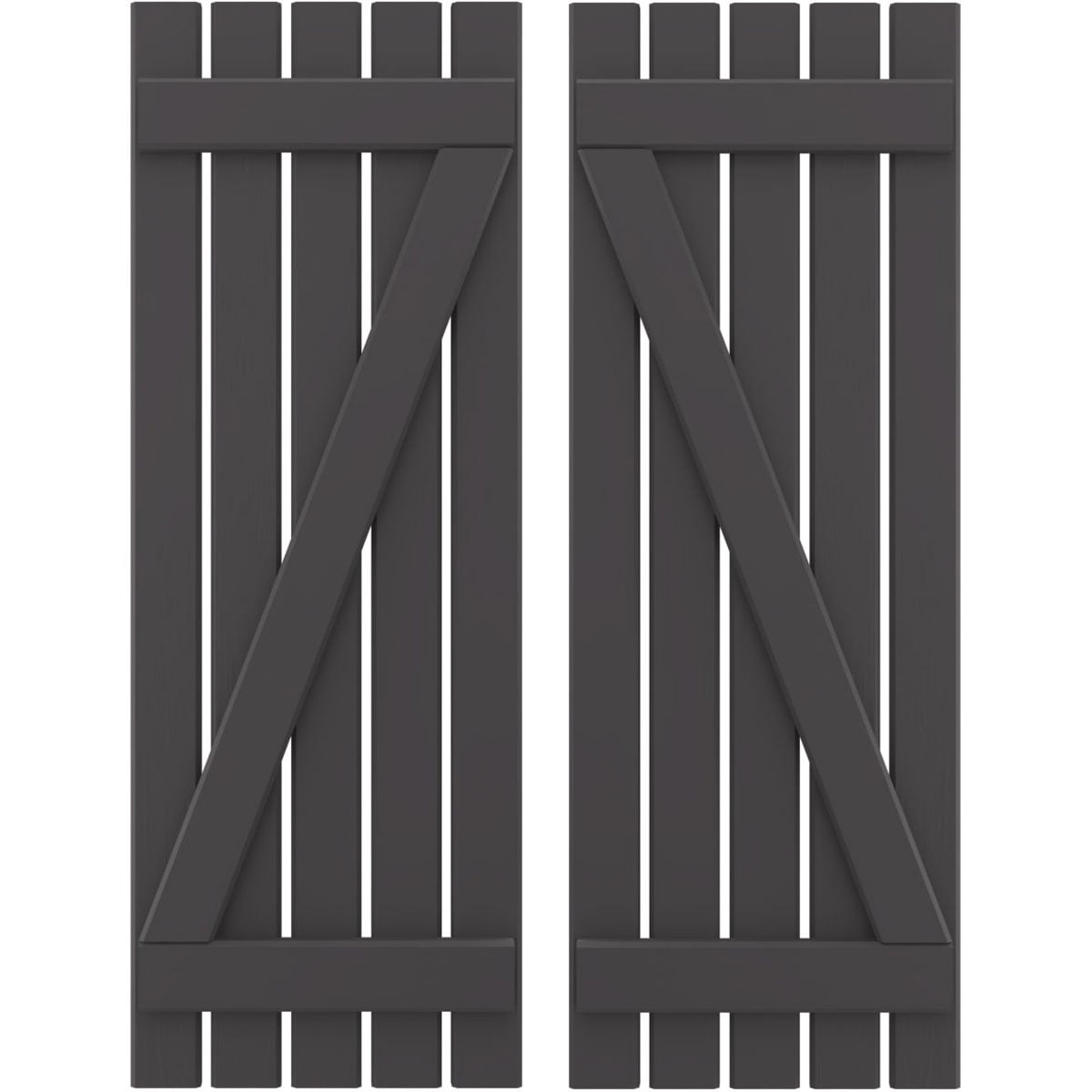 Ekena Millwork 19.5-in W x 78-in H Shadow Mountain Board and batten Wood Exterior Shutters ( 2 -Pack )