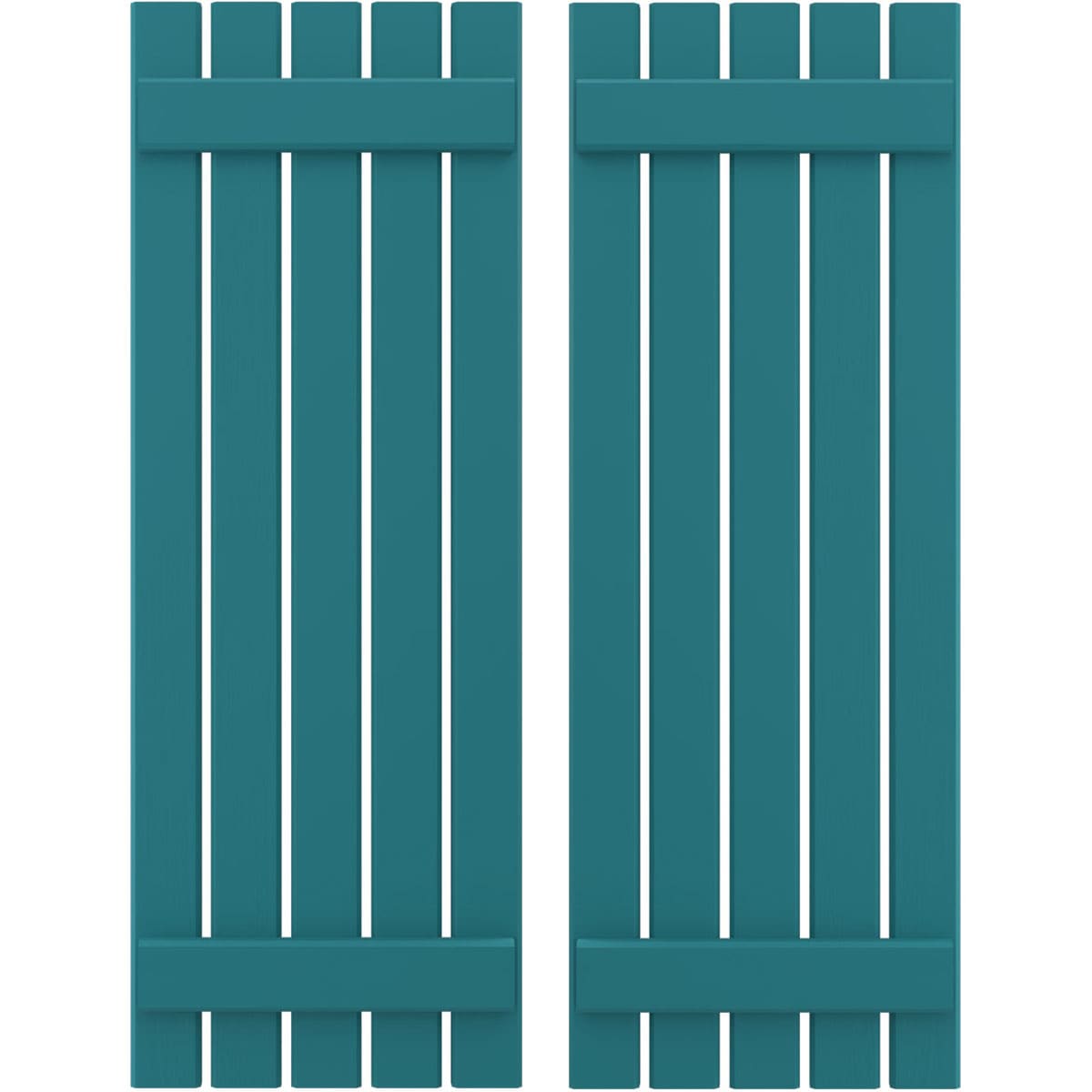 Ekena Millwork 19.5-in W x 71-in H Antigua Board and batten Spaced with z-bar Wood Exterior Shutters ( 2 -Pack )