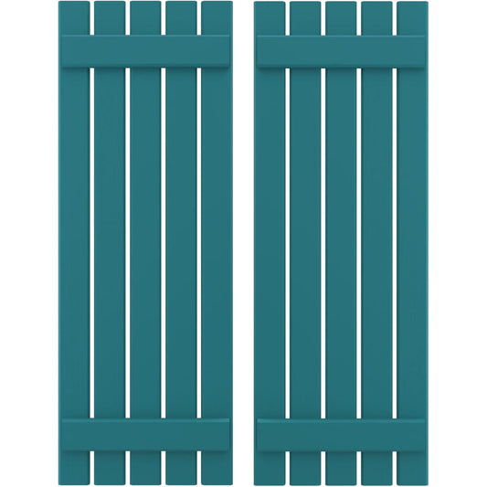 Ekena Millwork 19.5-in W x 71-in H Antigua Board and batten Spaced with z-bar Wood Exterior Shutters ( 2 -Pack )