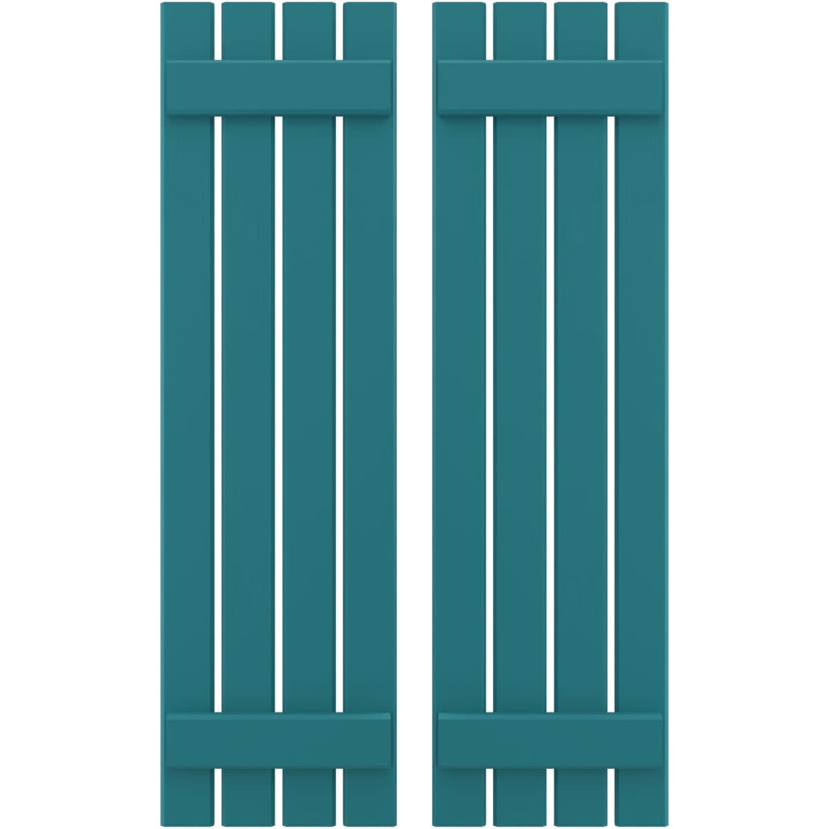 Ekena Millwork 15.5-in W x 78-in H Antigua Board and batten Framed Wood Exterior Shutters ( 2 -Pack )