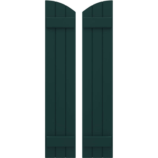 Ekena Millwork 10.5-in W x 49-in H Thermal Green Paintable/Stainable Board and batten Z-bar Wood Exterior Shutters ( 2 -Pack )
