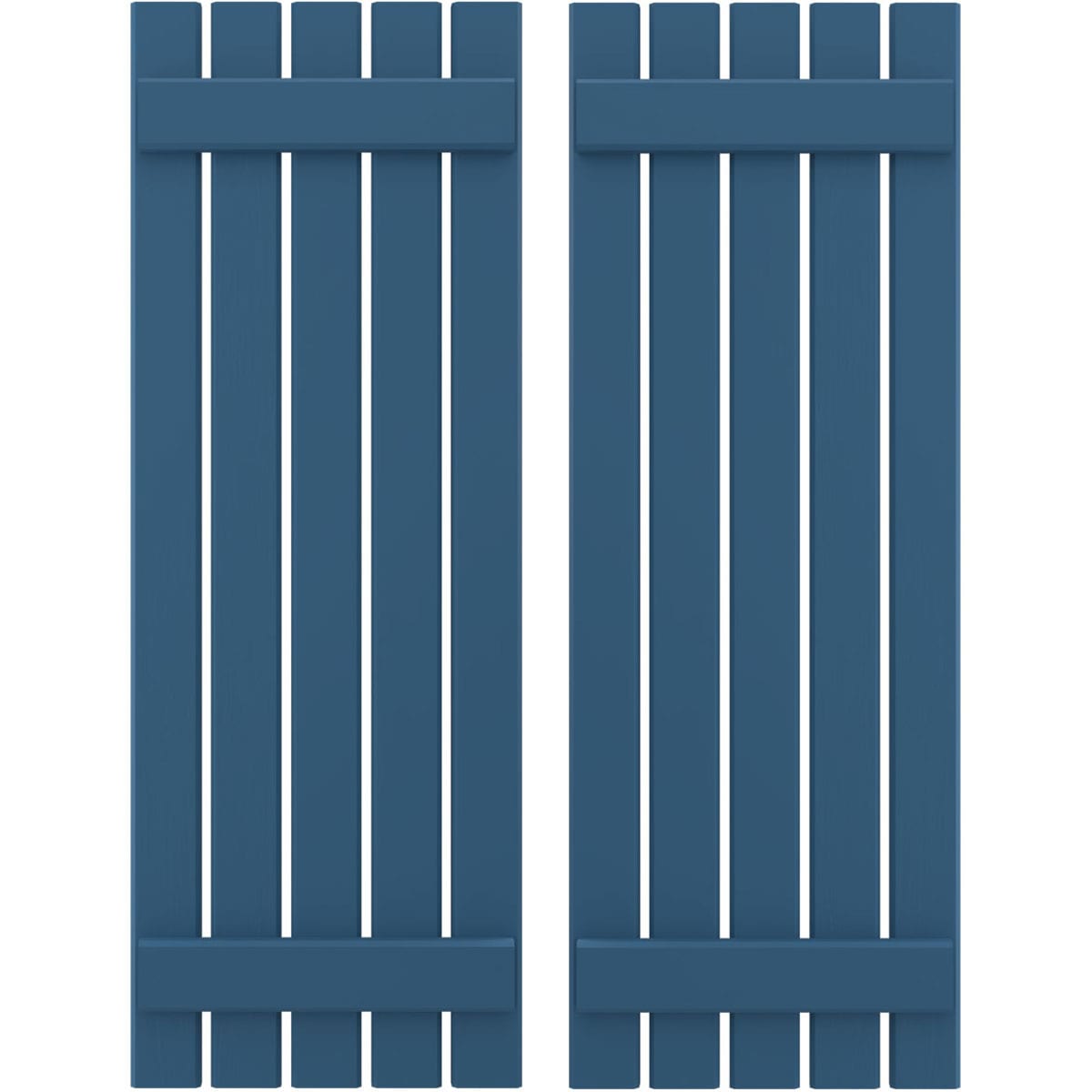 Ekena Millwork 19.5-in W x 72-in H Sojourn Blue Board and batten Wood Exterior Shutters ( 2 -Pack )