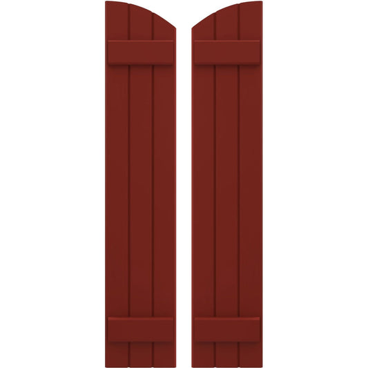 Ekena Millwork 10.5-in W x 81-in H Pepper Red Paintable/Stainable Board and batten Wood Exterior Shutters ( 2 -Pack )