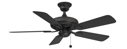 Fanimation Edgewood44 44-in Outdoor Black with Black Blades Ceiling Fan Light Kit Compatible ( 5 -Blade ) 5327032
