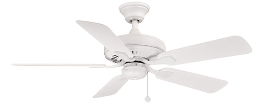 Fanimation Edgewood44 44-in Outdoor Matte White with Matte White Blades Ceiling Fan Light Kit Compatible ( 5 -Blade ) 5326954